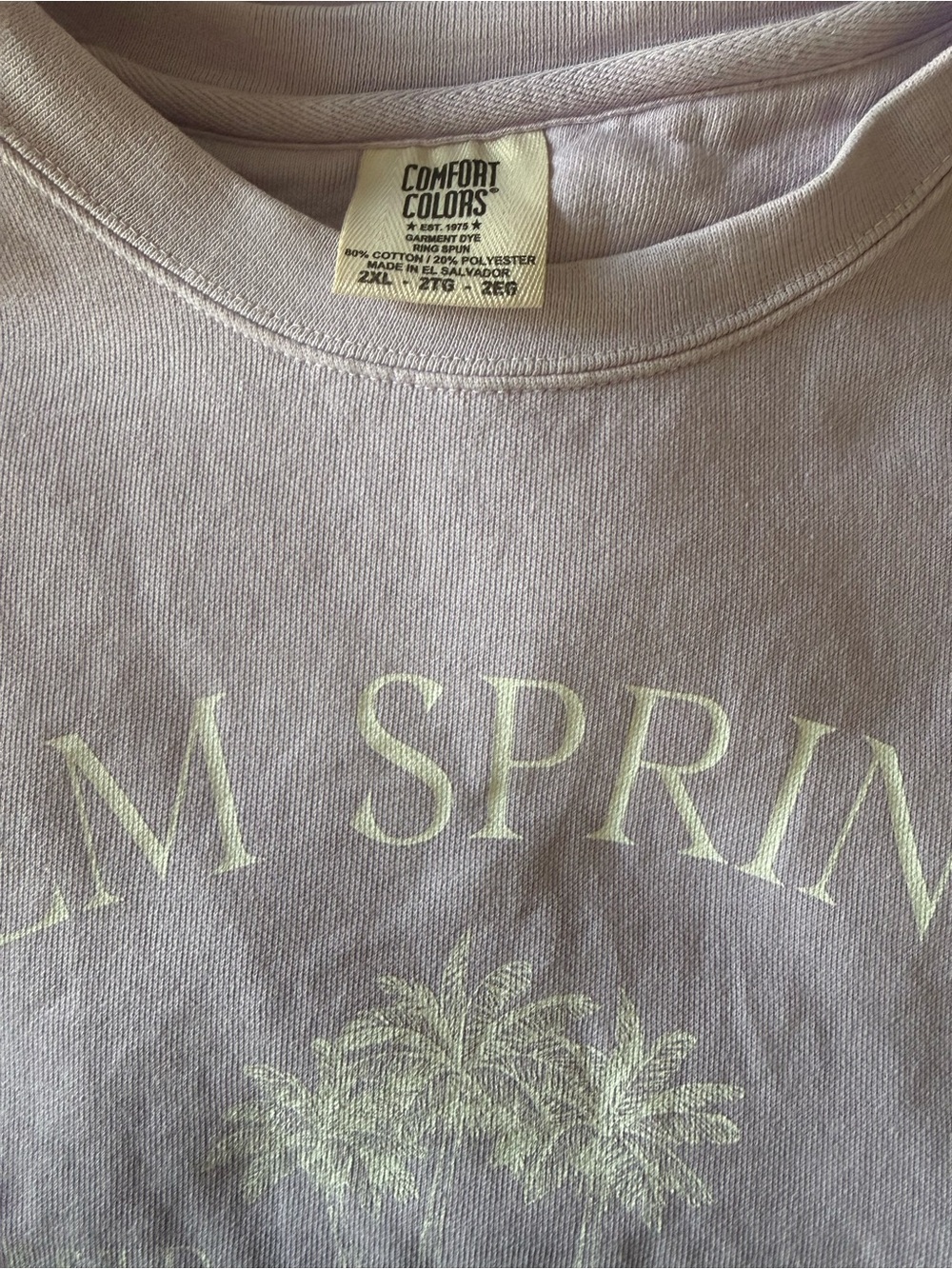 Comfort Colors Palm Springs California Graphic Sweatshirt 2XL - Picture 4 of 5